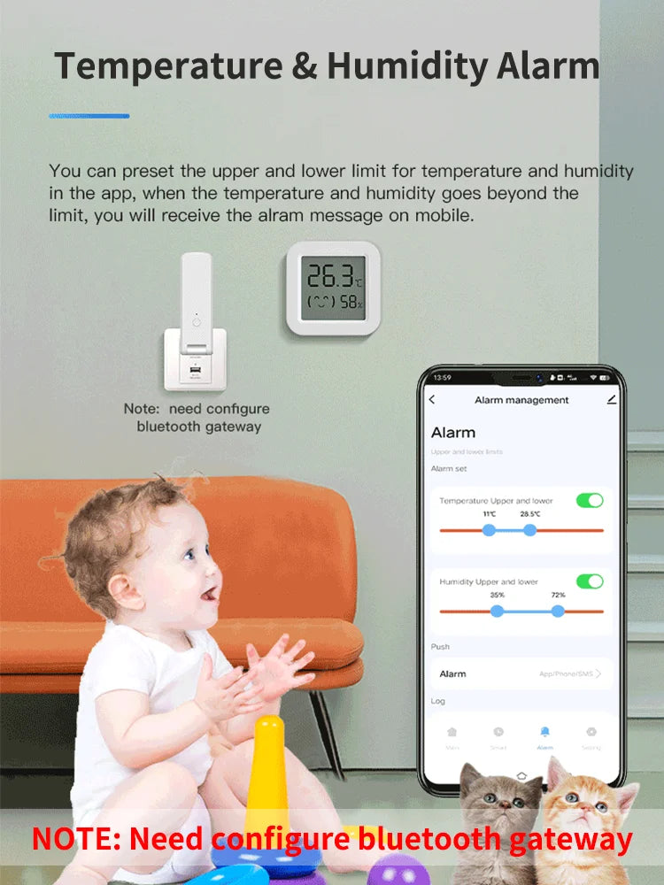 Tuya Mini LCD Temperature & Humidity Sensor - MITANCO