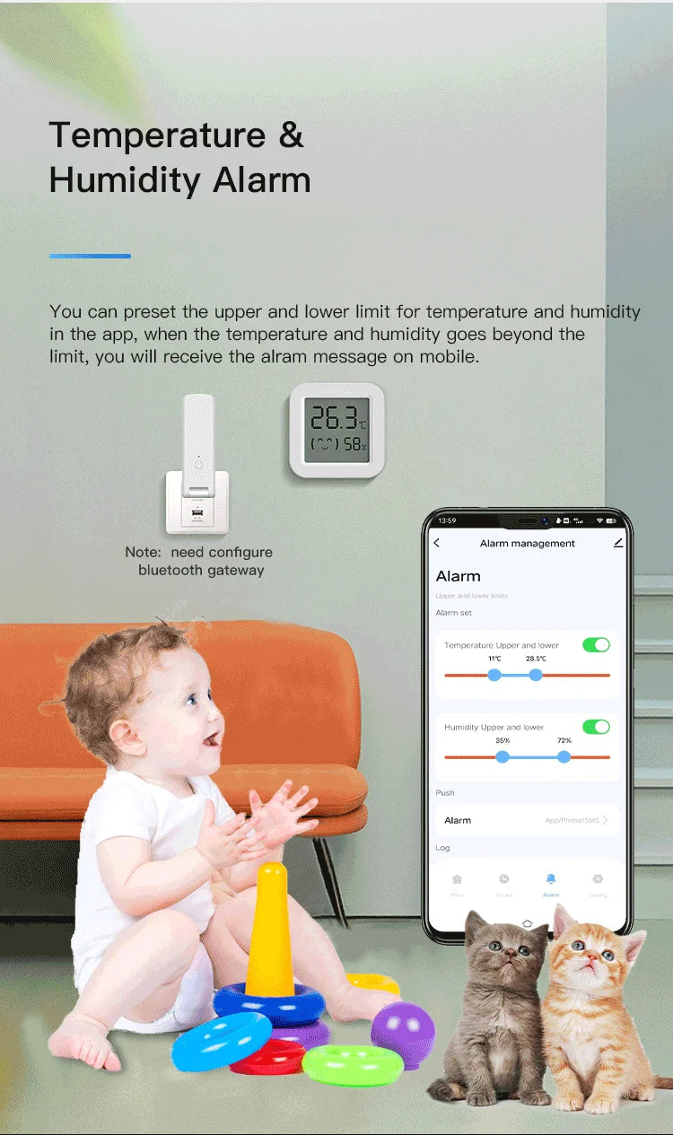 Tuya Mini LCD Temperature & Humidity Sensor - MITANCO