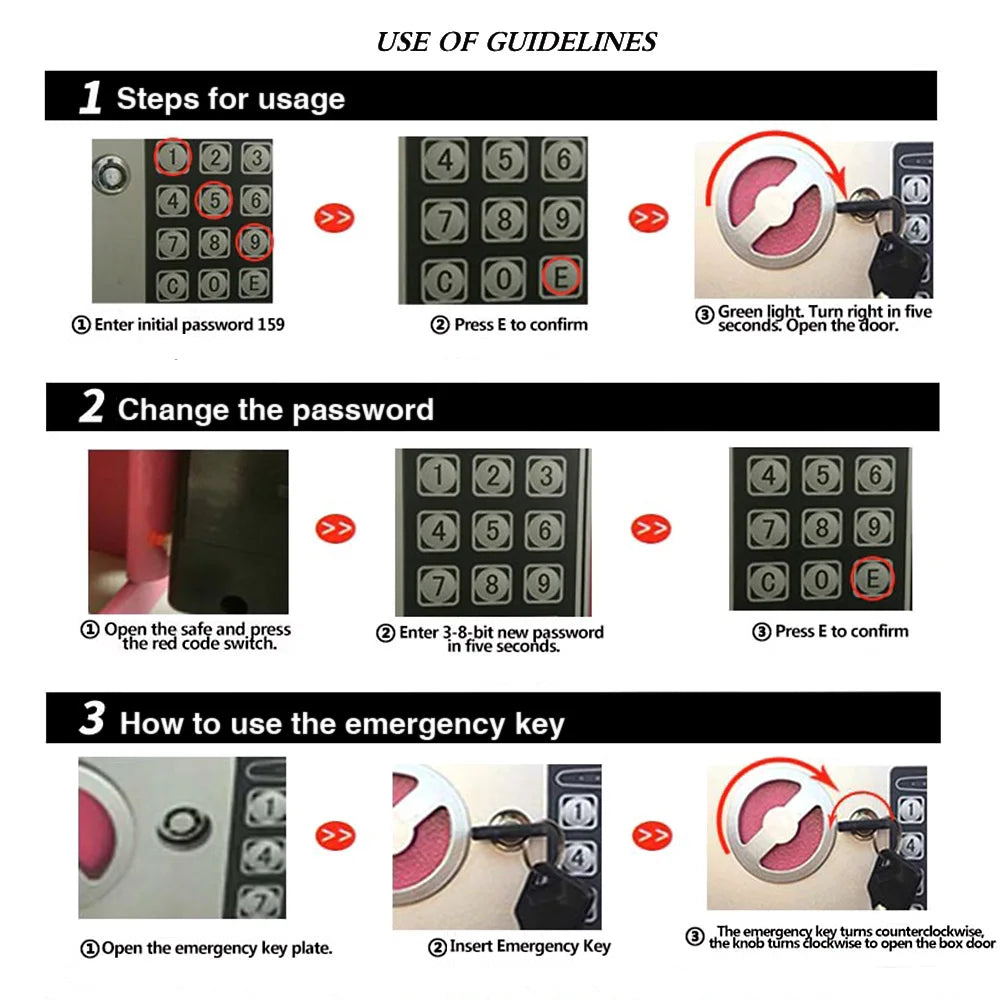 Secure & Compact Steel Electronic Safe - MITANCO