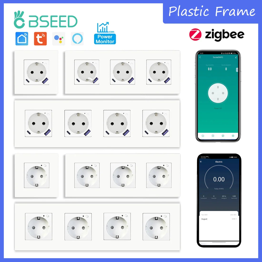 Zigbee Smart AC Socket with USB Type-C Fast Charging - MITANCO