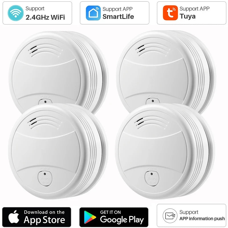 Tuya Smart WiFi Smoke Detector Sensor - MITANCO