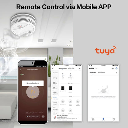 Tuya Smart WiFi Smoke Detector Sensor - MITANCO