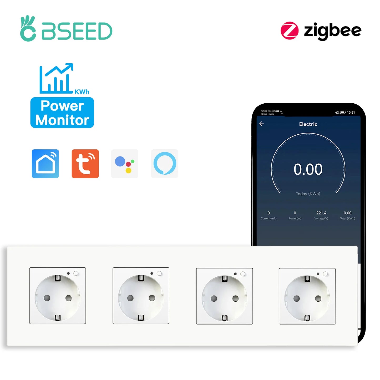 Zigbee Smart AC Socket with USB Type-C Fast Charging - MITANCO