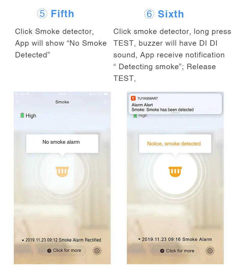 WiFi Tuya Smart Smoke Detector Sensor - MITANCO