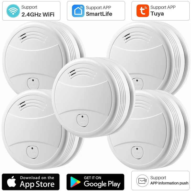 Tuya Smart WiFi Smoke Detector Sensor - MITANCO