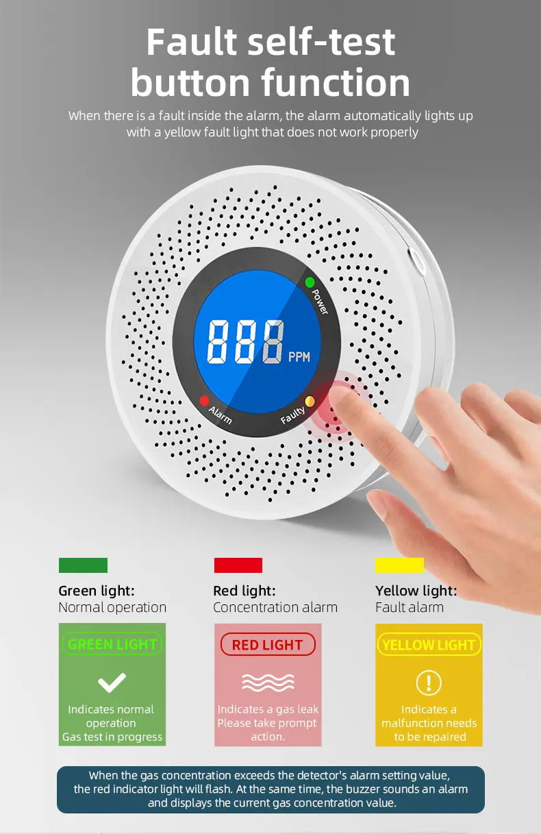 Standalone Carbon Monoxide Detector with Screen Display - MITANCO