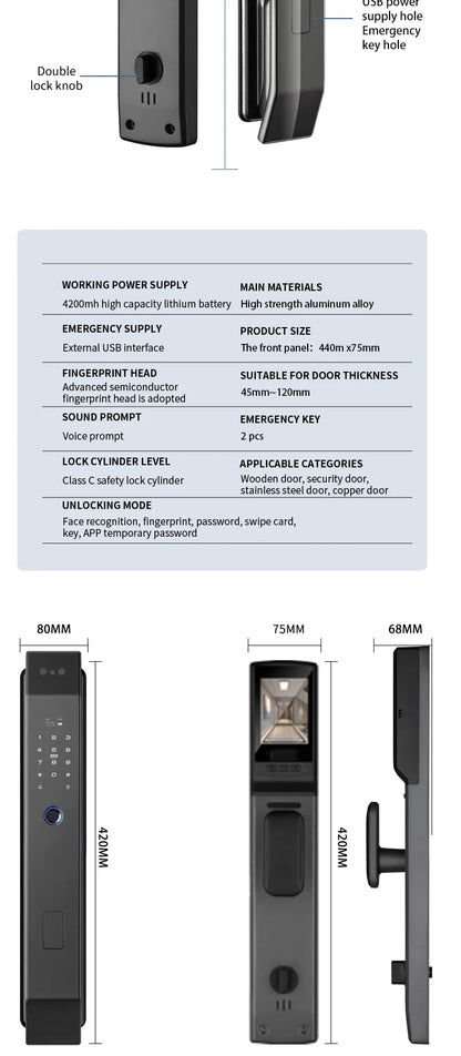 Smart Door Lock with Face Recognition &amp; Advanced Security - MITANCO