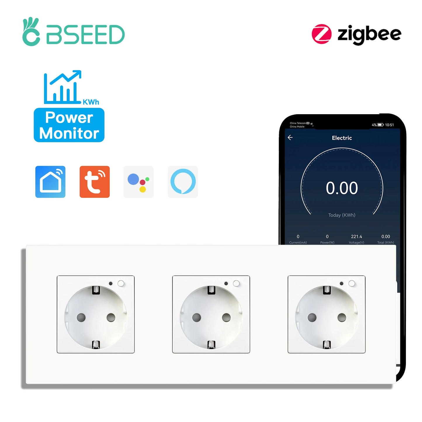 Zigbee Smart AC Socket with USB Type-C Fast Charging - MITANCO