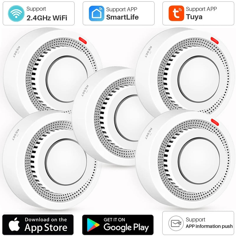 WiFi Tuya Smart Smoke Detector Sensor - MITANCO