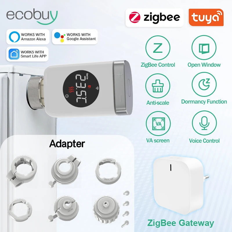 Tuya Zigbee 3.0 Smart Thermostatic Radiator Valve (TRV801Z) - MITANCO