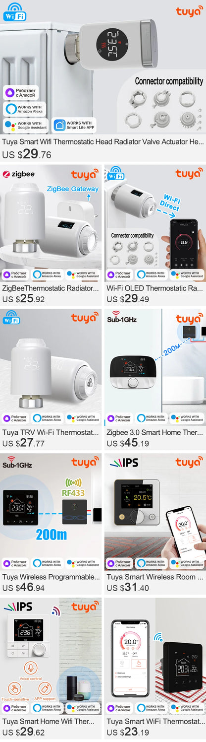 Tuya Zigbee 3.0 Smart Thermostatic Radiator Valve (TRV801Z)