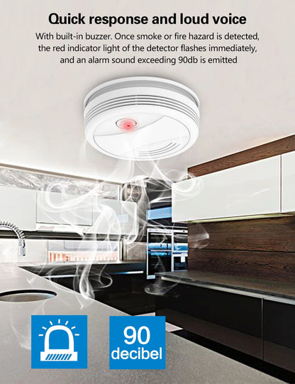 Tuya Smart WiFi Smoke Detector Sensor - MITANCO